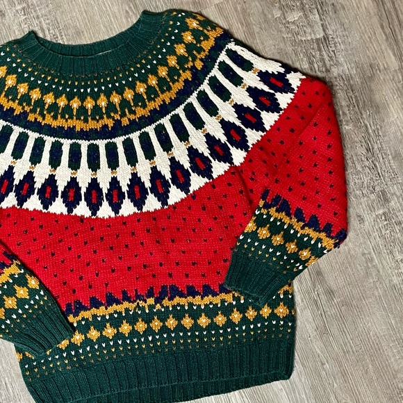 Vintage 1990s Melbourne Country Clothing Company Hand Knit Chunky Knit Sweater - Picture 3 of 16